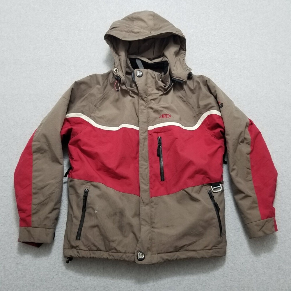 Marker‎ Ski Jacket Juniors 14 Boys Brown Full Zip Pockets Hooded Outdoor Unisex